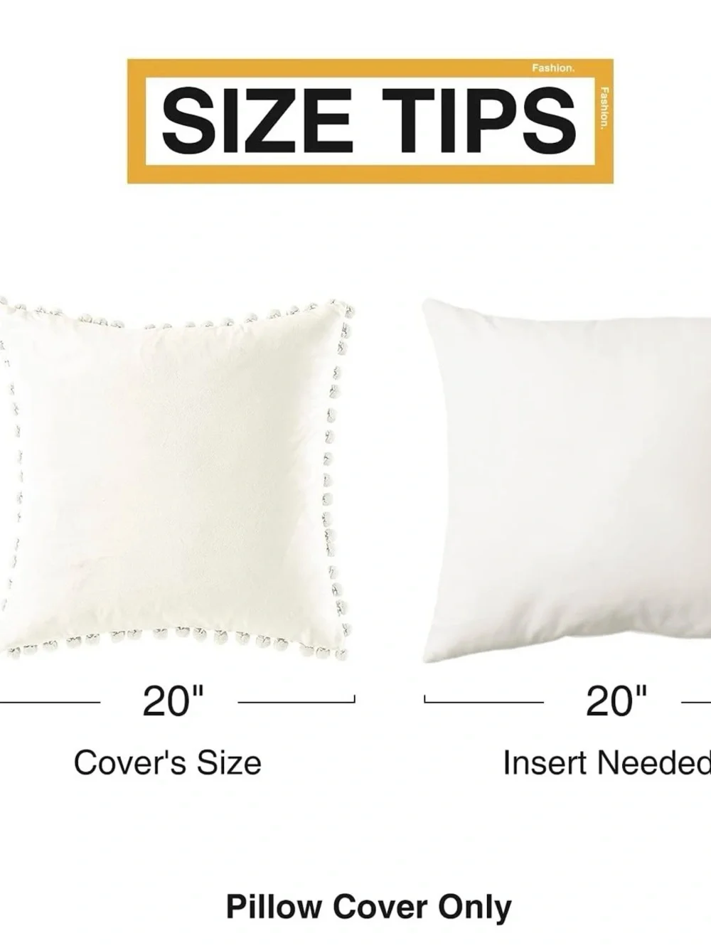 Cream Pom Pom Decorative Throw Pillow - Brand:
